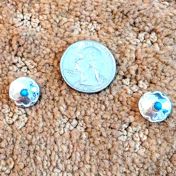 Jewelry - sterling Silver and Turquoise Stud Earrings